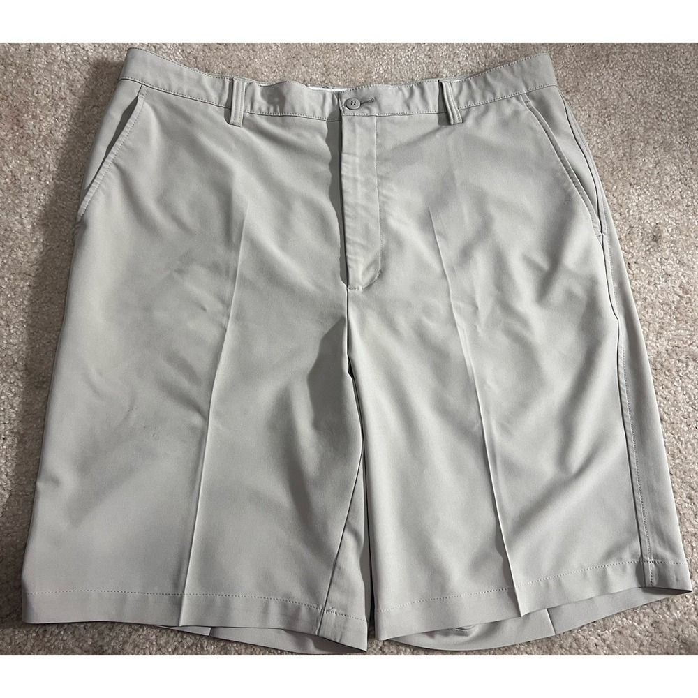 FootJoy Mens Shorts Performance Golf   Flat Front Stretch 36 Beige Resort Casual
